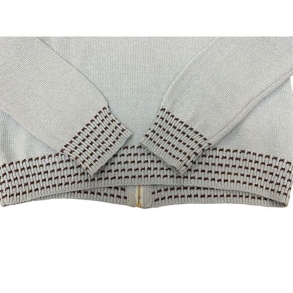 St. John Sport By Marie Gray Blue Knit Full Zip Women's Blazer Jacket Size  S - Picture 13 of 13